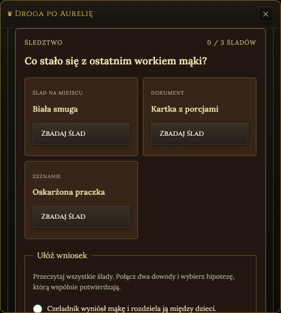 Połącz ślady. Wyciągnij własny wniosek.